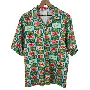 Nike Dri-FIT Men's Spring Button Down Mesh Top Mint